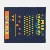 Couverture Polaire Pine Invaders-Pineappy Empire Retro Games Series (Devant (Horizontal))