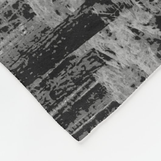 Couverture Polaire Pine Trees Forêt Noire et Blanche Photo (Coin)