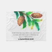 Couverture Polaire Pine verset Bible Blanche polaire (Devant (Horizontal))