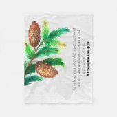 Couverture Polaire Pine verset Bible Blanche polaire (Devant)