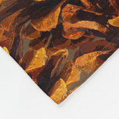 Couverture Polaire Pinecone motif chute rustique nature brun noir (Coin)