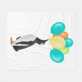 Couverture Polaire Pingouin Avec Ballons Colorés (Devant (Horizontal))