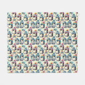 Couverture Polaire Pingouin bébé mignon (Devant (Horizontal))