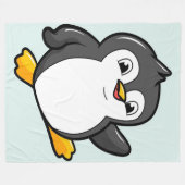 Couverture Polaire Pingouin chibi | Penguin | Venin  (Devant (Horizontal))