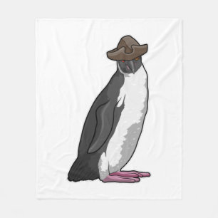 Couverture Polaire Pingouin comme pirate avec Casquette