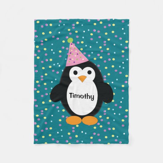 Couverture Polaire Pingouin de la fête (Devant)