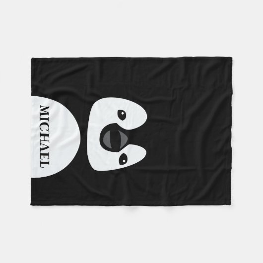 Couverture Polaire Pingouin drôle (Devant (Horizontal))