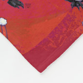 Couverture Polaire Pingouin festif dans un Motif de Santa Hat (Coin)