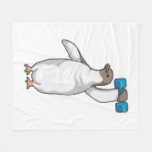 Couverture Polaire Pingouin Fitness Dumbbell (Devant (Horizontal))