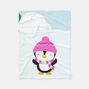 Couverture Polaire Pingouin mignon