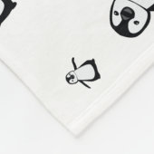 Couverture Polaire Pingouin noir et blanc personnalisé (Coin)