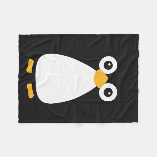 Couverture Polaire Pingouin vectoriel mignon (Devant (Horizontal))