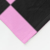 Couverture Polaire Pink and Black Checkered Square Pattern  (Coin)