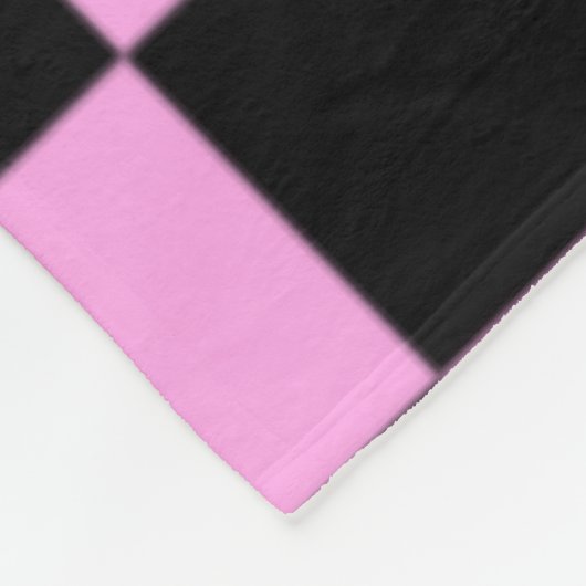 Couverture Polaire Pink and Black Checkered Square Pattern (Coin)