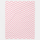 Couverture Polaire Pink and White Large Chevron Zig Zag (Devant)