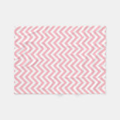 Couverture Polaire Pink and White Large Chevron Zig Zag (Devant (Horizontal))