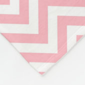Couverture Polaire Pink and White Large Chevron Zig Zag (Coin)