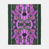 Couverture Polaire Pink Autumn Aster Flowers Abstrait (Devant)