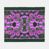 Couverture Polaire Pink Autumn Aster Flowers Abstrait (Devant (Horizontal))