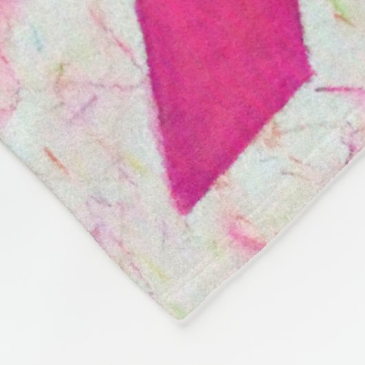 Couverture Polaire Pink Awareness Ribbon Angel Cancer du sein Blanche (Coin)