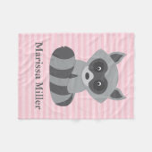 Couverture Polaire Pink Baby Raccoon (Devant (Horizontal))