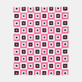 Couverture Polaire Pink Black and White Checkered Squares Pattern (Devant)