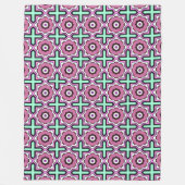 Couverture Polaire Pink, blue and black geometric pattern  (Devant)