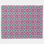 Couverture Polaire Pink, blue and black geometric pattern  (Devant (Horizontal))
