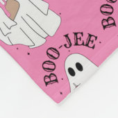 Couverture Polaire Pink Boo Jee Ghost Halloween polaire Blanche (Coin)