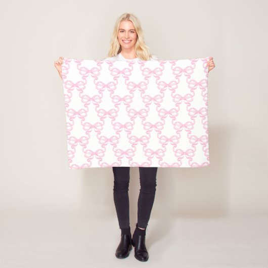Couverture Polaire Pink Bow (En situation)