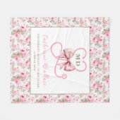 Couverture Polaire Pink Bow Med School Graduation (Devant (Horizontal))