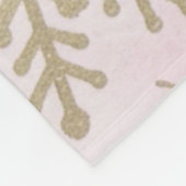 Couverture Polaire Pink Christmas Gnome Gold Snowflakes (Coin)