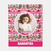 Couverture Polaire Pink Christmas Nutcracker Ballerina Enfants Photo (Devant)