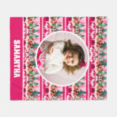 Couverture Polaire Pink Christmas Nutcracker Ballerina Enfants Photo (Devant (Horizontal))