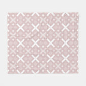 Couverture Polaire Pink Cross Plus Girly Ethnic Folk Nordic Motif (Devant (Horizontal))