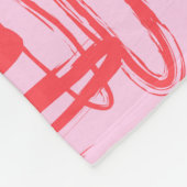 Couverture Polaire Pink Curve Wavy Squiggle Abstract Modern (Coin)