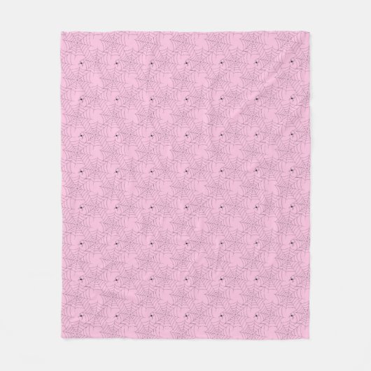 Couverture Polaire Pink et Black Spiderweb (Devant)
