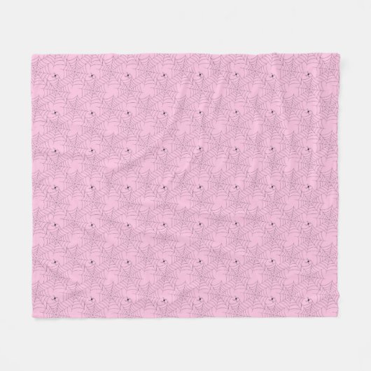 Couverture Polaire Pink et Black Spiderweb (Devant (Horizontal))