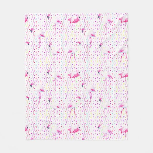 Couverture Polaire Pink Flamingo Pattern Blanket (Devant)