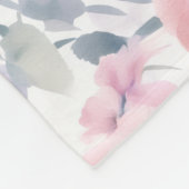Couverture Polaire Pink Floral Watercolor (Coin)