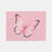 Couverture Polaire pink glitter butterfly (Devant (Horizontal))