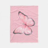 Couverture Polaire pink glitter butterfly (Devant)
