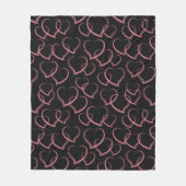 Couverture Polaire Pink Hearts Pattern (Devant)