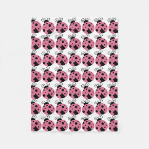 Couverture Polaire Pink Ladybug