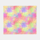 Couverture Polaire Pink Lime Green Purple Blue Polygon Art Motif (Devant (Horizontal))