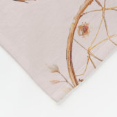 Couverture Polaire Pink Love Boho Floral Feathers Dream Catcher (Coin)