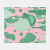 Couverture Polaire Pink Mint Green Melting Drip Pattern Abstract  (Devant (Horizontal))
