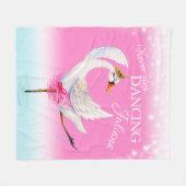 Couverture Polaire Pink n'arrête jamais de danser ballerina swan nom  (Devant (Horizontal))
