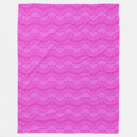 Couverture Polaire pink neon bright geometric pattern (Devant)