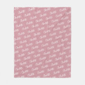 Couverture Polaire Pink nom répétée Monogram Girl (Devant)